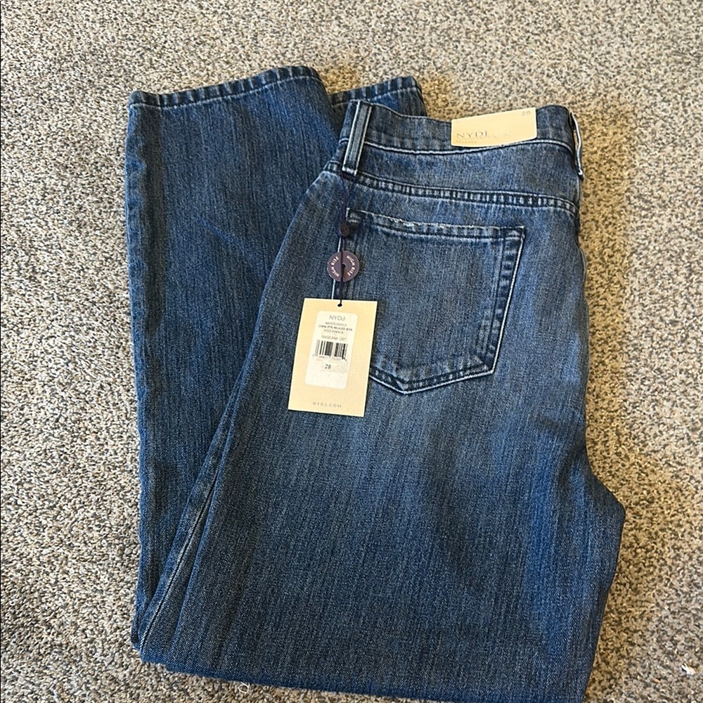 NYDJ Charlotte Relaxed Dark Wash Jeans 28 NWT High Rise